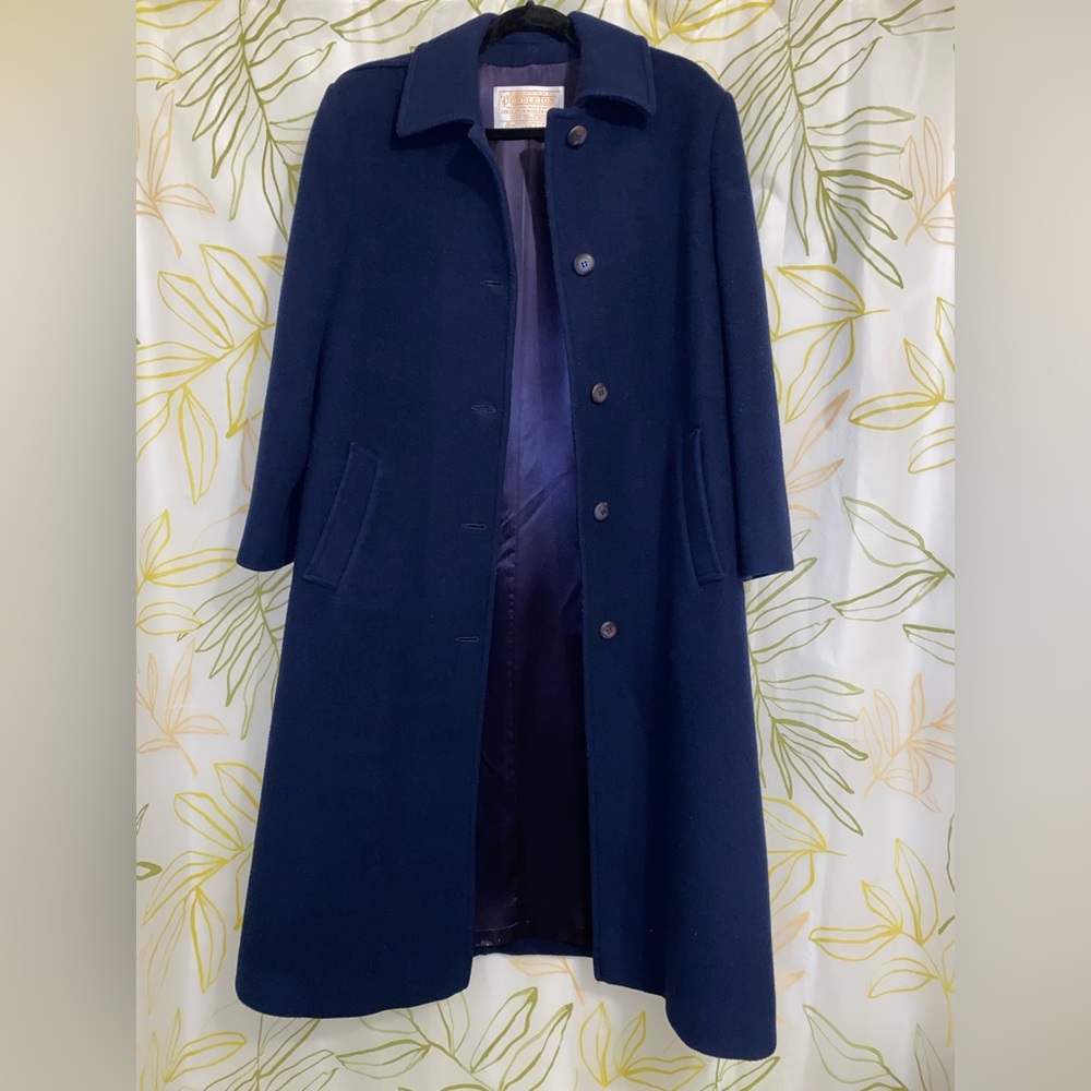 Pendleton Navy Wool Coat Vintage 1967